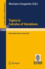 Topics in Calculus of Variations - Mariano Giaquinta