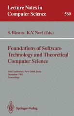 Foundations of Software Technology and Theoretical Computer Science - Somenath Biswas; Kesav V. Nori