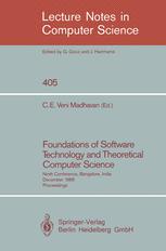 Foundations of Software Technology and Theoretical Computer Science - Conjeevaram E. Veni Madhavan
