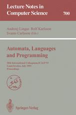 Automata, Languages and Programming - Andrzej Lingas; Rolf Karlsson; Svante Carlsson