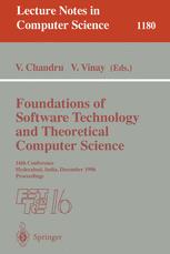 Foundations of Software Technology and Theoretical Computer Science - Vijay Chandru; V. Vinay