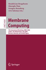 Membrane Computing - Hendrik Jan Hoogeboom; Gheorghe Paun; Grzegorz Rozenberg; Arto Salomaa