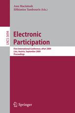 Electronic Participation - Ann Macintosh; Efthimios Tambouris