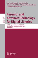 Research and Advanced Technology for Digital Libraries - JosÃ© Luis Borbinha; Sarantos Kapidakis; Christos Papatheodorou; Giannis Tsakonas