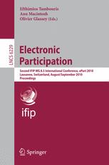 Electronic Participation - Efthimios Tambouris; Ann Macintosh; Olivier Glassey
