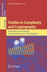 Studies in Complexity and Cryptography - Oded Goldreich
