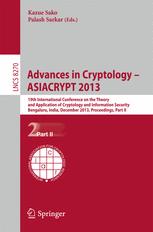 ISBN 9783642420450 product image for Advances in Cryptology -- ASIACRYPT 2013 | upcitemdb.com