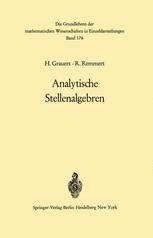 Analytische Stellenalgebren - Hans Grauert; O. Riemenschneider; Reinhold Remmert