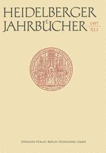 Heidelberger JahrbÃ¼cher - Helmuth Kiesel