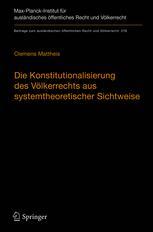 ISBN 9783662568187 product image for Die Konstitutionalisierung des VÃ¶lkerrechts aus systemtheoretischer Sichtweise | upcitemdb.com
