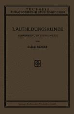 Lautbildungskunde - Dr. Elise Richter