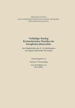 VorlÃ¤ufiger Katalog Kirchenslavischer Homilien Des Beweglichen Jahreszyklus