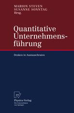 Quantitative Unternehmensführung - Marion Steven; Susanne Sonntag