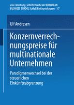 Konzernverrechnungspreise fÃ¼r multinationale Unternehmen - Ulf Andresen