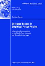 Selected Essays in Empirical Asset Pricing - Prof. Dr. Lutz Johanning; Christian Funke