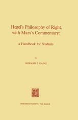 Hegelâ??s Philosophy of Right, with Marxâ??s Commentary - H.P. Kainz