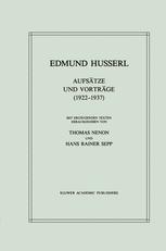 Aufsätze und Vorträge (1922â??1937) - Thomas Nenon; Edmund Husserl; H.R. Sepp