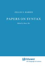 Papers on Syntax - H. Hiz; Z. Harris