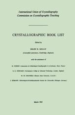 Crystallographic Book List - Helen D. Megaw; H. Curien; E.G. Steward; M.M. Umanskij; J. Zemann