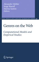 Genres on the Web - Alexander Mehler; Serge Sharoff; Marina Santini
