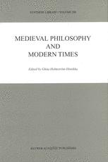 Medieval Philosophy and Modern Times - Ghita HolmstrÃ¶m-Hintikka