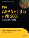 Front cover of Pro ASP.NET 3.5 in VB 2008