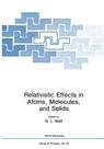 Front cover of Relativistic Effects in Atoms, Molecules, and Solids
