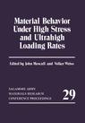 Front cover of Material Behavior Under High Stress and Ultrahigh Loading Rates