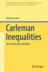 Front cover of Carleman Inequalities