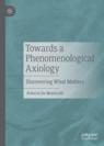Front cover of Towards a Phenomenological Axiology