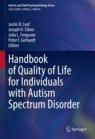 Front cover of Handbook of Quality of Life for Individuals with Autism Spectrum Disorder