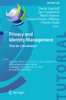 Front cover of Privacy and Identity Management. Time for a Revolution?